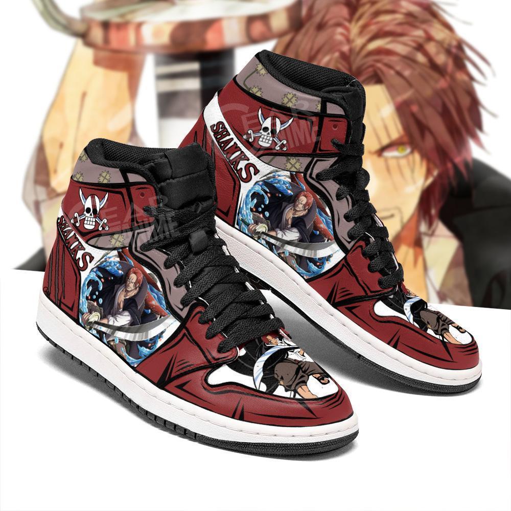 One Piece Shanks AJ13 Sneakers Anime Air Jordan 13 Shoes - Banantees