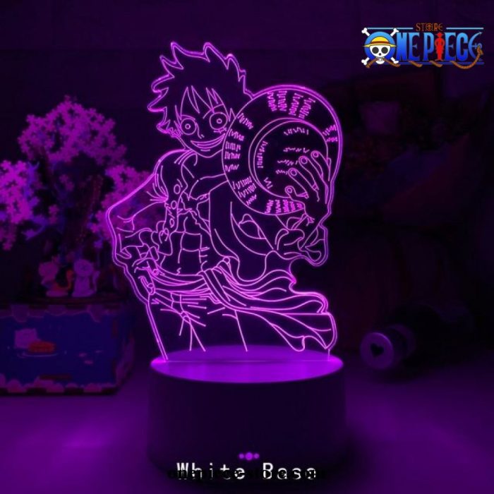 Smile Monkey D. Luffy Figure 3D Illusion Night Light Led Lamp White / 7 Color No Remote