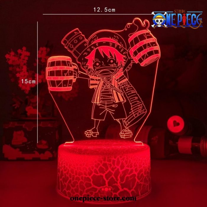 So Cute Monkey D. Luffy Figure 3D Illusion Night Light Led Lamp