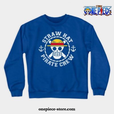 Straw Hat Crew Crewneck Sweatshirtver1 Blue / S