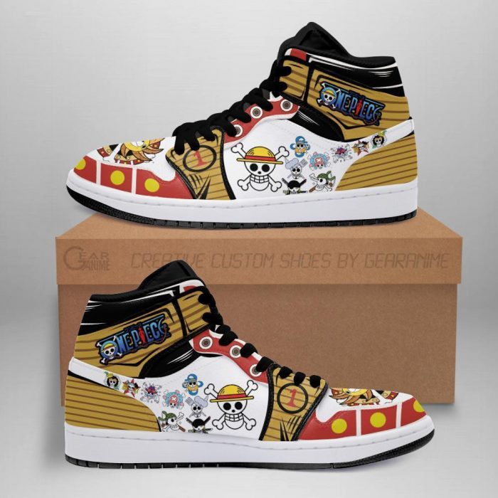 Straw Hat Shoes Jolly Roger High Top Boots One Piece Anime Sneakers Men / US6.5 Official One Piece Merch