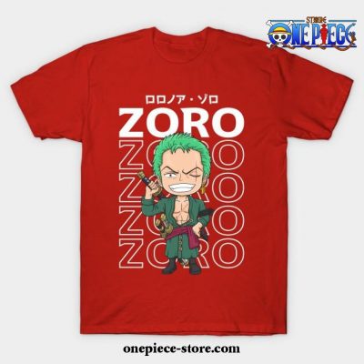 Strawhat Vice Captain Zoro T-Shirt Red / S