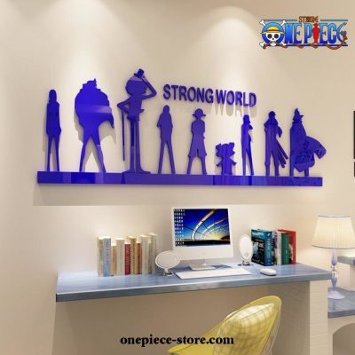 Strong World One Piece 3D Diy Acrylic Crystal Wall Sticker Home Decor