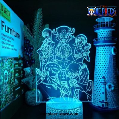 Team One Piece Night Light 3D Led Lamp Crack Base / No Remote