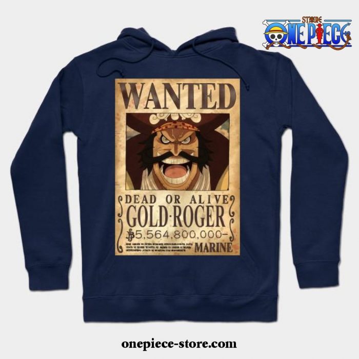 Vintage One Piece Bounty Monkey D Luffy Poster Hoodie Navy Blue / S
