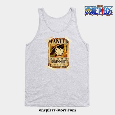 Vintage One Piece Bounty Monkey D Luffy Poster Tank Top Gray / S
