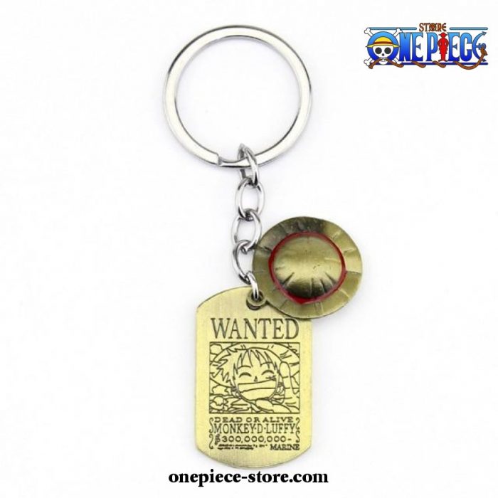 Wanted Luffy Straw Hat Pendant Keychain Necklace