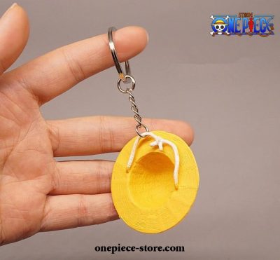 Yellow Luffy Straw Hat Pendant Keychain