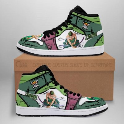 Zoro Sneakers Straw Hat Priates One Piece Anime Shoes Fan Gift MN06 Men / US6.5 Official One Piece Merch