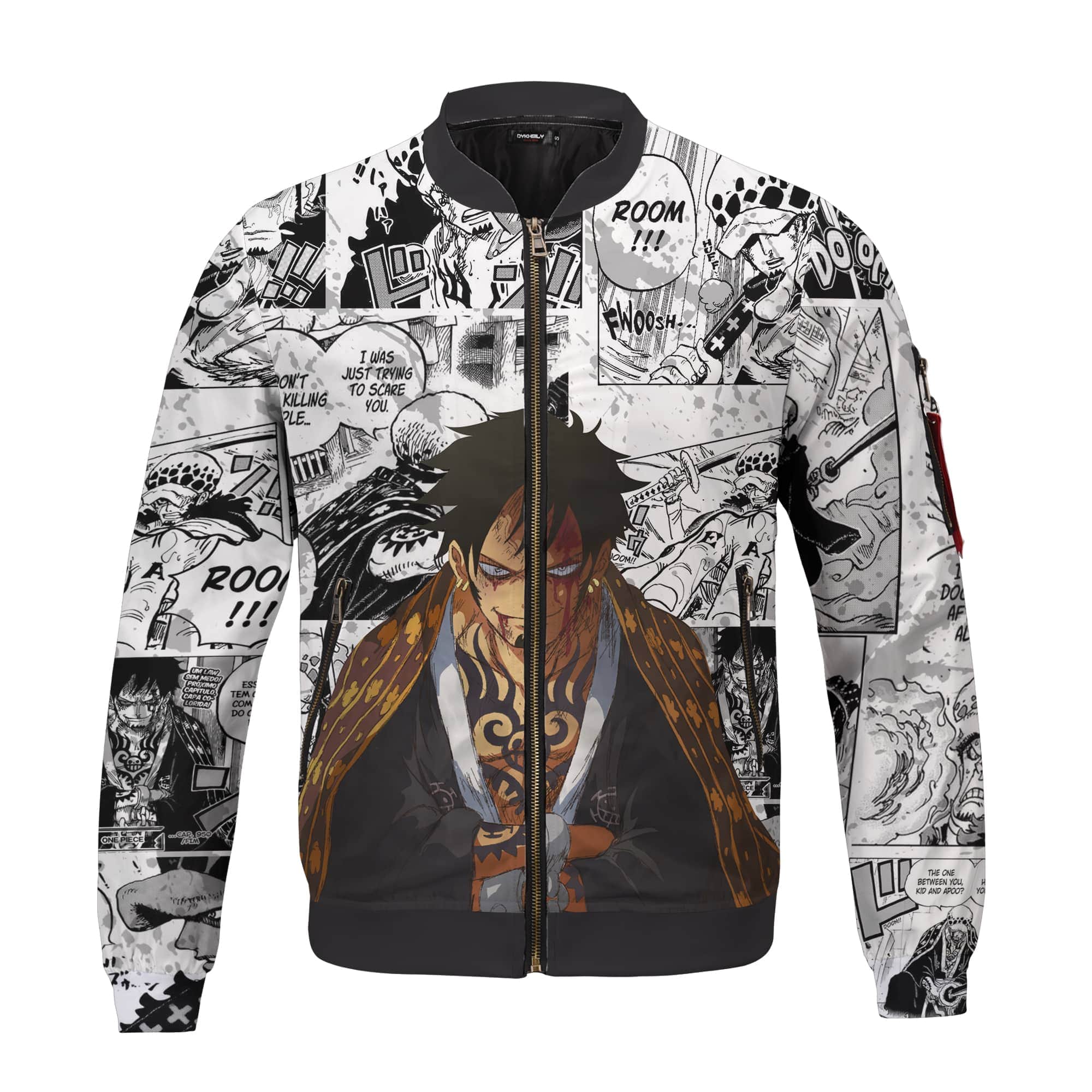 One Piece Trafalgar D. Water Law Anime Bomber Jacket - One Piece Store One Piece Trafalgar D. Water Law Anime Bomber Jacket - One Piece Store