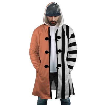 Kinemon One Piece AOP Hooded Cloak Coat FRONT Mockup - One Piece Store