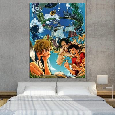 One Piece Luffy Ace Sabo Brotherhood Friendship 1pc Wall Art 1 - One Piece Store