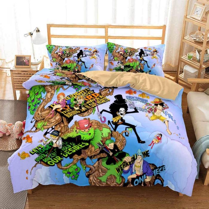 One Piece Straw Hat Pirate Quotations Fan Art Bedding Set - One Piece Store