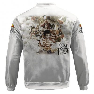 One Piece Straw Hat Pirates Ace And Eustass Kid Bomber Jacket Back - One Piece Store