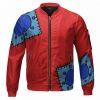 One Piece Wano Arc Luffy Red Kimono Cosplay Bomber Jacket Front - One Piece Store