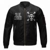 To Be Continued One Piece Monochrome Logo Bomber Jacket Front - One Piece Store