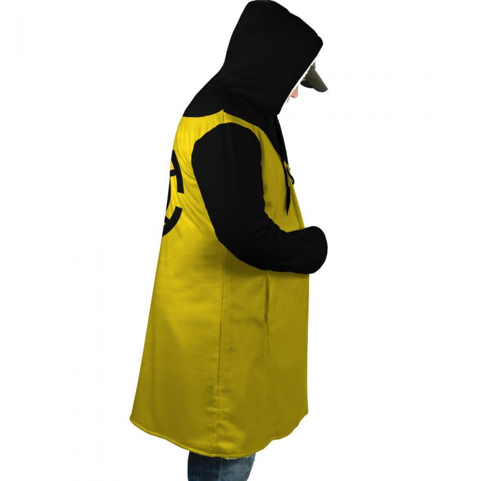 Trafalgar Law One Piece Hooded Cloak Coat RIGHT Mockup - One Piece Store