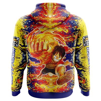 Trippy Luffy One Piece AOP Hoodie 3D BACK Mockup - One Piece Store