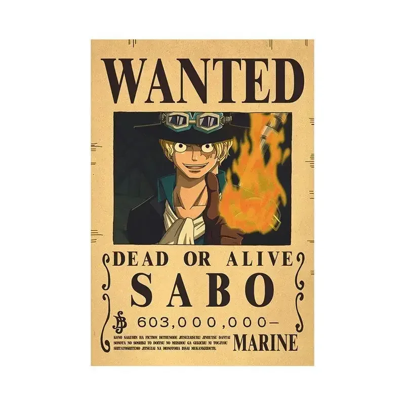 Anime One Piece Luffy 3 Billion Bounty Wanted Posters Four Emperors Kid Action Figures Vintage Wall 10 - One Piece Store