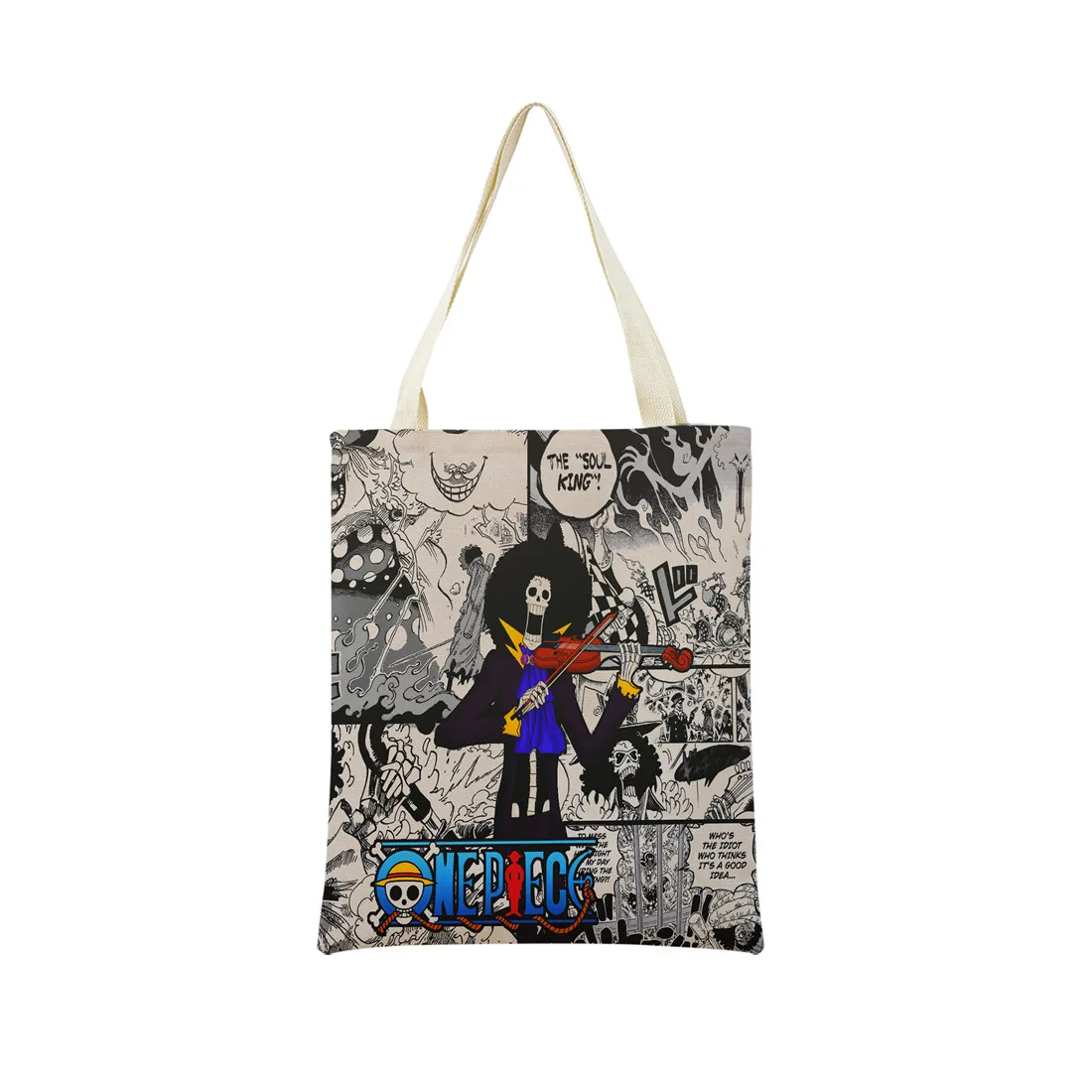 Anime One Piece Pattern Market Eco Shopping Bag Double Side Print Design Foldable Women Handbag Portable 13 - One Piece Store