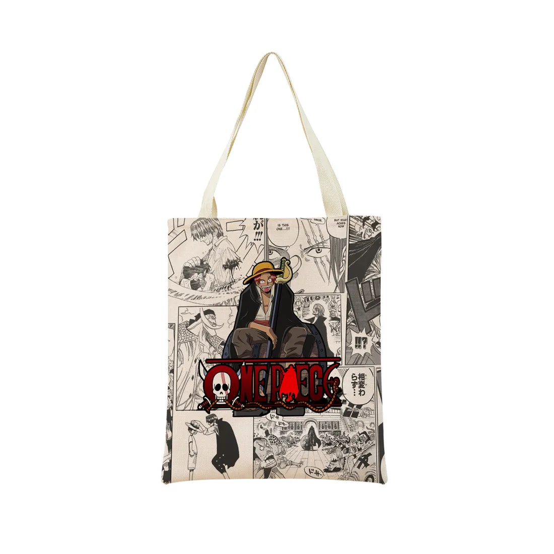 Anime One Piece Pattern Market Eco Shopping Bag Double Side Print Design Foldable Women Handbag Portable 19 - One Piece Store