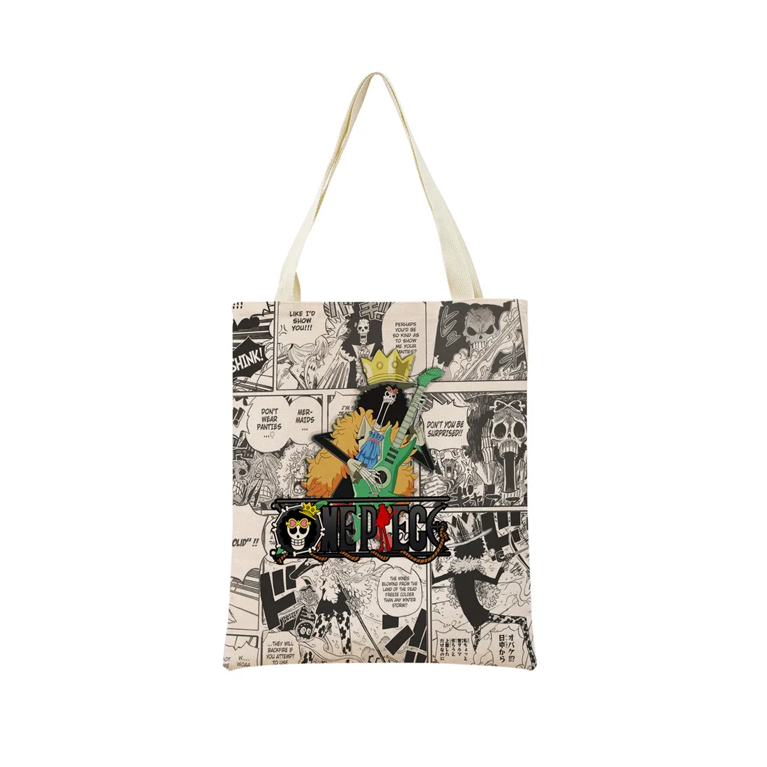 Anime One Piece Pattern Market Eco Shopping Bag Double Side Print Design Foldable Women Handbag Portable 22 - One Piece Store