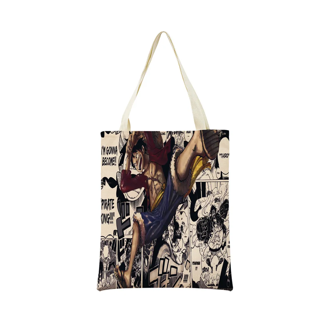 Anime One Piece Pattern Market Eco Shopping Bag Double Side Print Design Foldable Women Handbag Portable 6 - One Piece Store