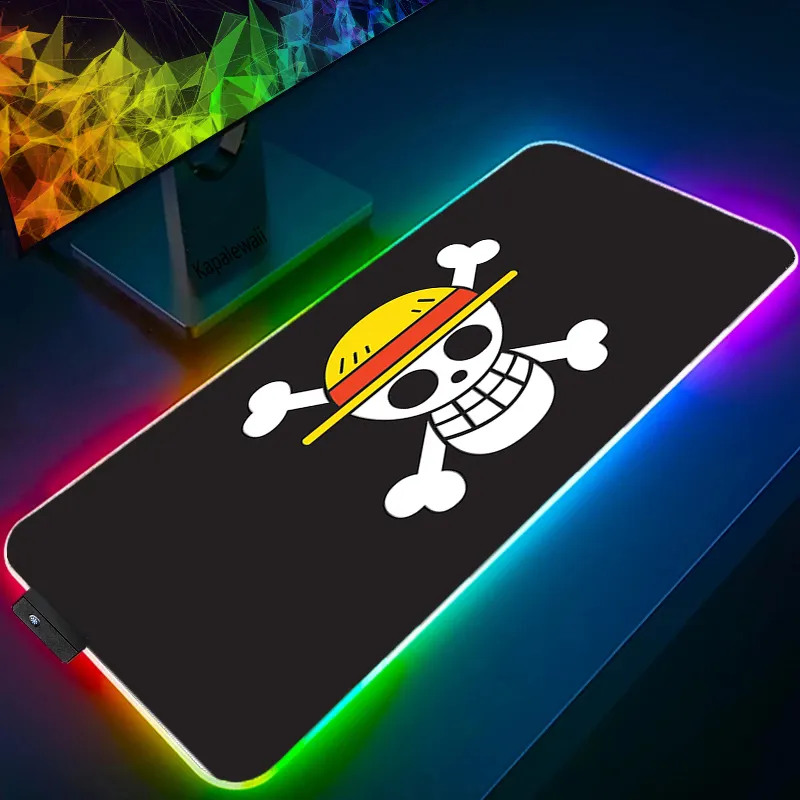 LED Light Mause Pad for Computer Mouse Pad Anime Desk Mat PC Gamer Cabinet For Office 18 - One Piece Store