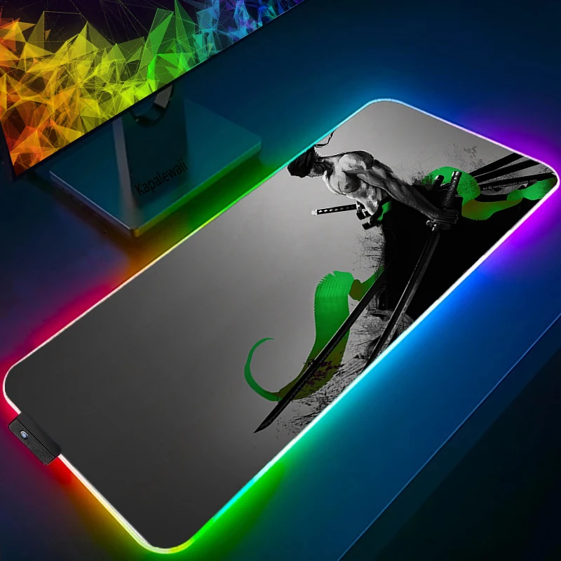 LED Light Mause Pad for Computer Mouse Pad Anime Desk Mat PC Gamer Cabinet For Office 5 - One Piece Store