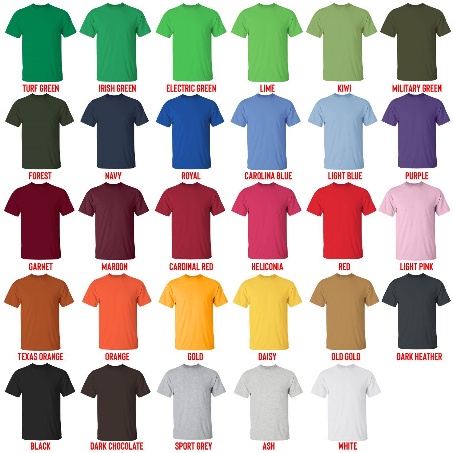 t shirt color chart - One Piece Store