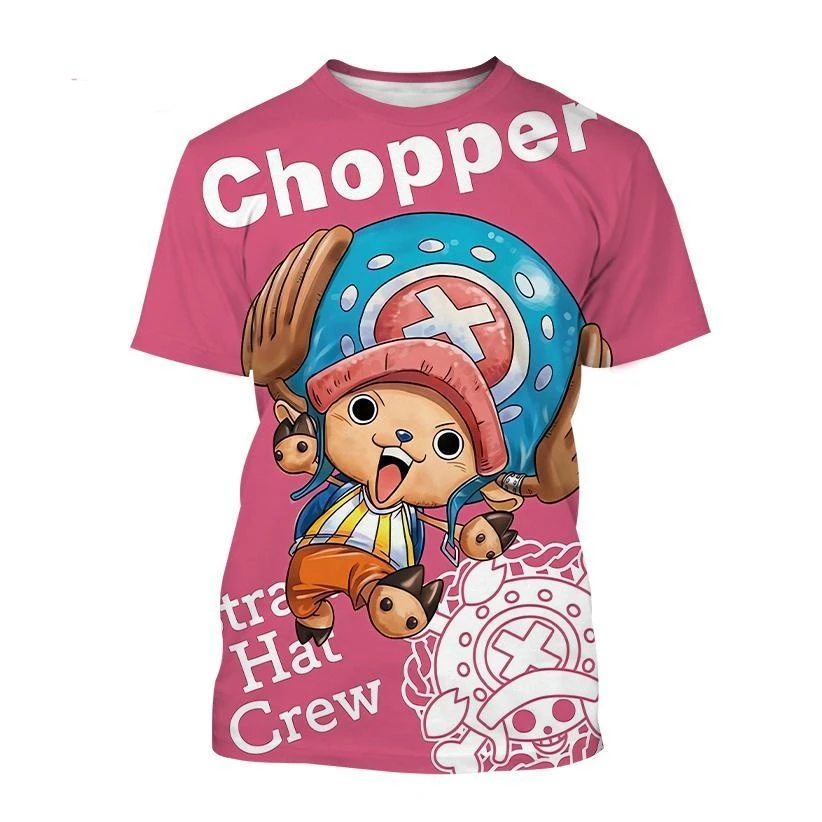 2023 Summer Hot Sale One Piece 3D Print T Shirt Japanese Anime Cute Cartoon Character Chopper 2 - One Piece Store