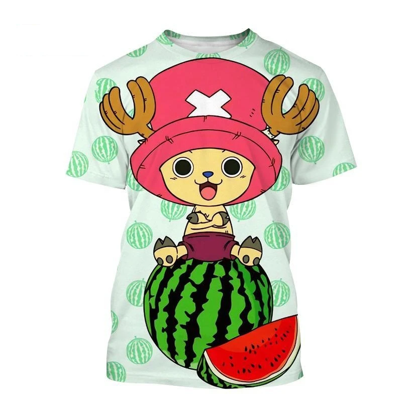 2023 Summer Hot Sale One Piece 3D Print T Shirt Japanese Anime Cute Cartoon Character Chopper 3 - One Piece Store