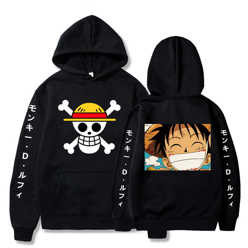 Anime Hoodie Graphic Luffy Hoodies Spring and Autumn Long Sleeve Sweatshirts Streetwear Y2k Sweatshirt Casual Loose 18 - One Piece Store