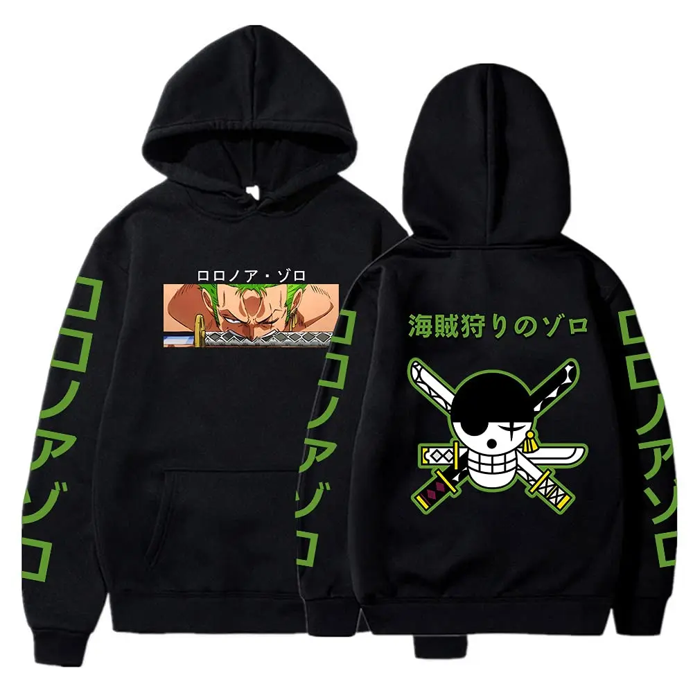 Anime Hoodie Zoro Roronoa Sweatshirts Cozy Tops Sudadera Felpa Moletom - One Piece Store